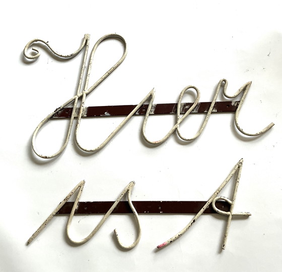 Image 1 of Lettere di facciata in ferro battuto d'epoca