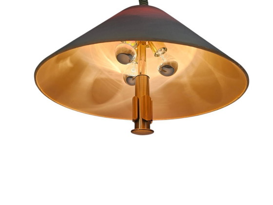 Image 1 of B + M Leuchten - Style Hollywood Regency - Allemagne de l'Ouest - Laiton - Acier - Années 80