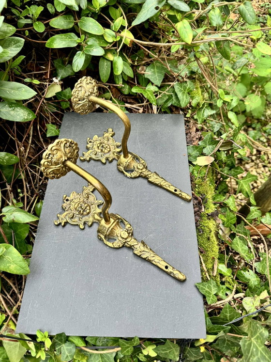 2 wall sconces in solid brass "Medusa" 1950s – Wall lights, Barok (photo 7 of 12)