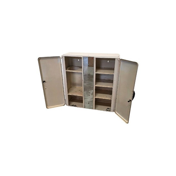 Image 1 of Vintage Frans metalen medicijnkastje, jaren 40/50