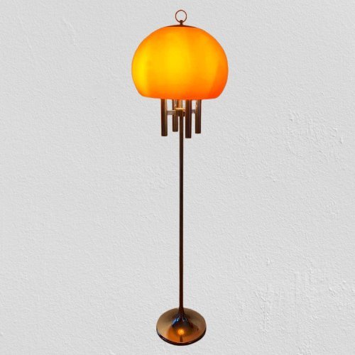 Image 1 of Lampada da terra a tulipano di metà secolo