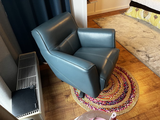 Xooon Trento Sessel. Petrol . Ganz aus Leder