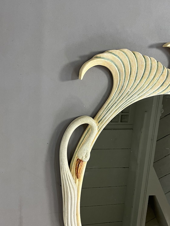 Image 1 of Vintage Italian epoxy designer mirror with console