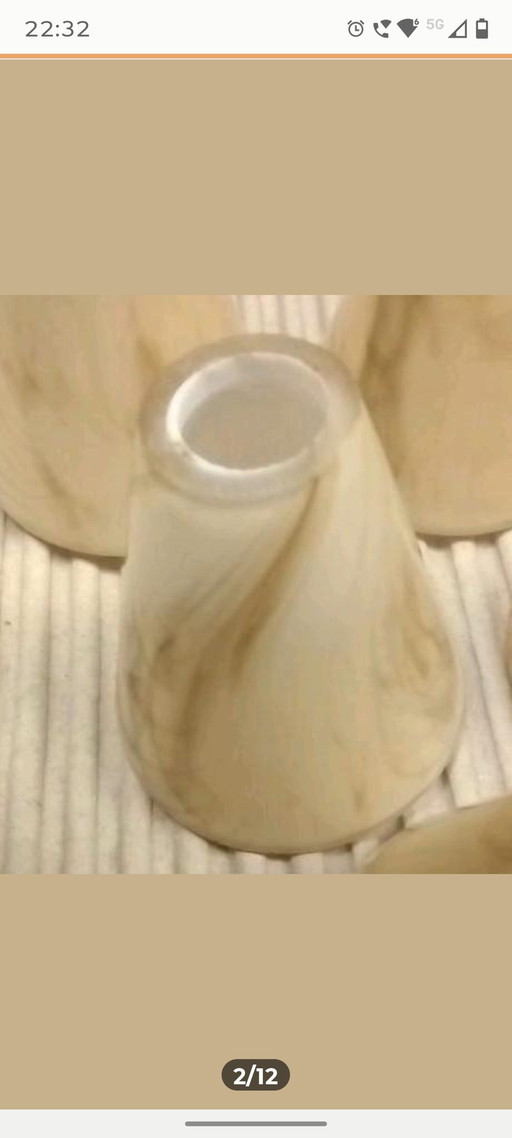 Marmorlampenschirme für G4-Fassung mit Klemmfeder