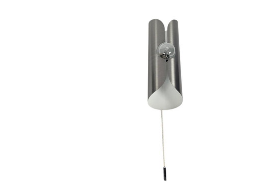 Massive - Space Age - wandlamp - geborsteld staal - 1970's