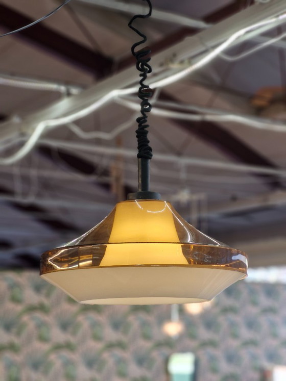 Image 1 of Vintage space age pendant lamp from the 1970s