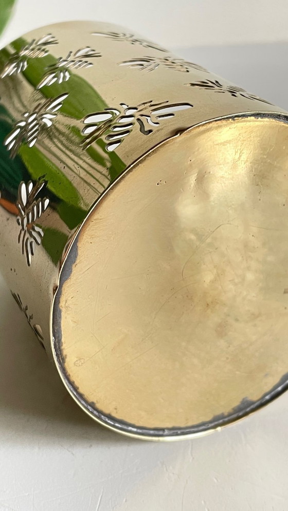 Image 1 of Messing bijen kaarsenhouder