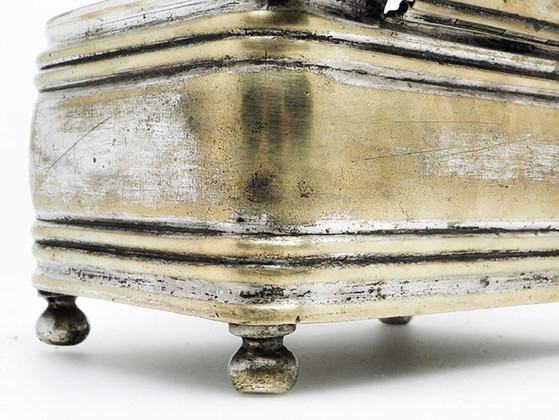 Plated Brass Sugar Bowl From Henneberg Brothers, Warsaw, Poland, 19th Century – Table accessories, Silver (photo 13 of 13)