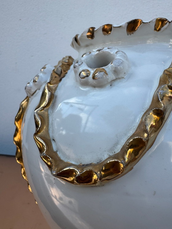Vaso pique fleurs Émile Tessier Malicorne anni '50 – Vasi, Ceramica (photo 2 of 15)
