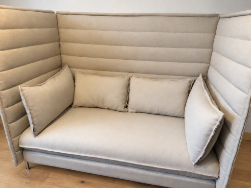 Vitra Alcove Highback 2-Seater Lounge – Bouroullec – Cream / Chrome