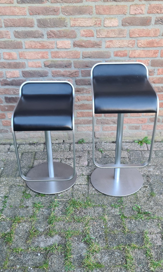 Image 1 of 2x Lapalma LEM barkrukken zwart leer