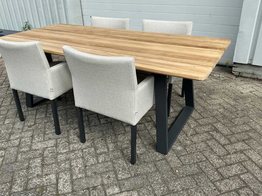 Suns Tomar 220 garden set with 4x Suns Anita's Dining Chair