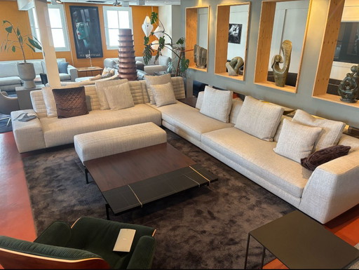 Minotti Superquadra coffee table 122x128cm Sahara Noir Marmer Palisander