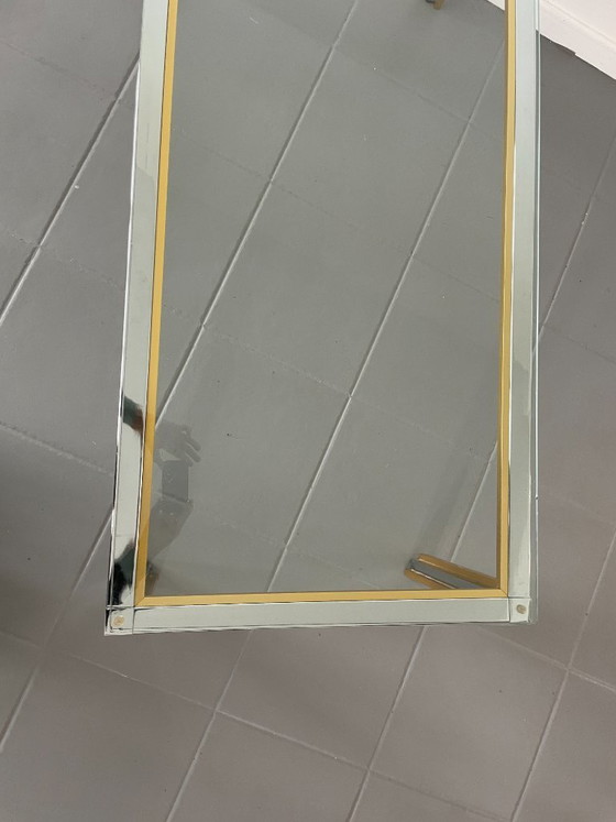 Image 1 of Romeo Rega coffee table in chrome and gold, Italy, 1970s