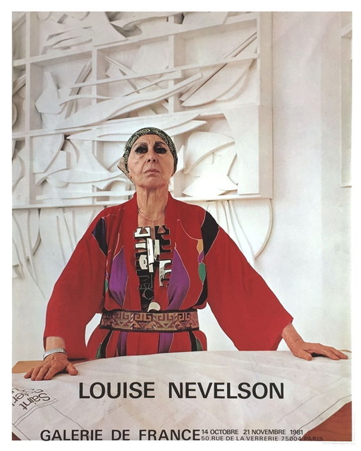 Louise NEVELSON Expo 81 - Galerie de France - Parijs poster 1981