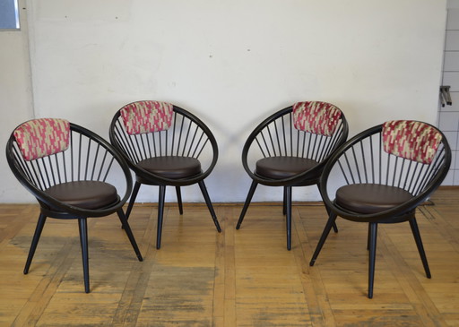 4x Circle Chairs von Yngve Ekström