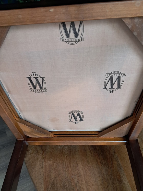 Juego de 4 sillas de comedor de diseño – warrings, Textile, Wood (photo 4 of 7)