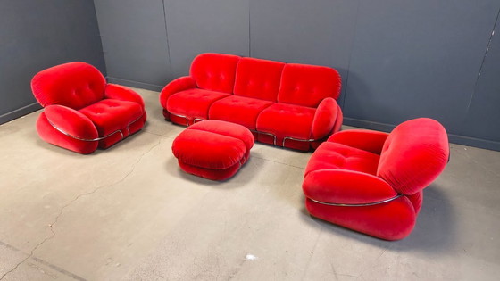 Image 1 of Ensemble de canapés « Okay » de style moderne du milieu du siècle, par Adriano Piazzesi, années 1970
