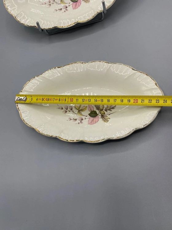 2 Digoin and Sarreguemines Oval Relish Dishes, Vigny Pattern, French Faience, 1950s – Decorative Objects (photo 3 of 3)