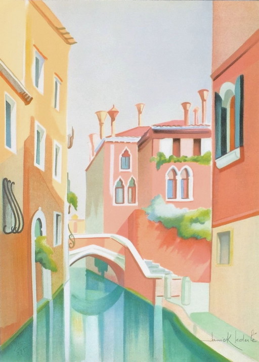 Janick LEDERLE Souvenir de Venise I Signed lithograph 1990