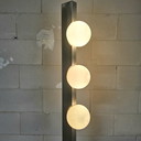 Unieke vintage space age stijl chromen vloerlamp (Massive) bollen lamp