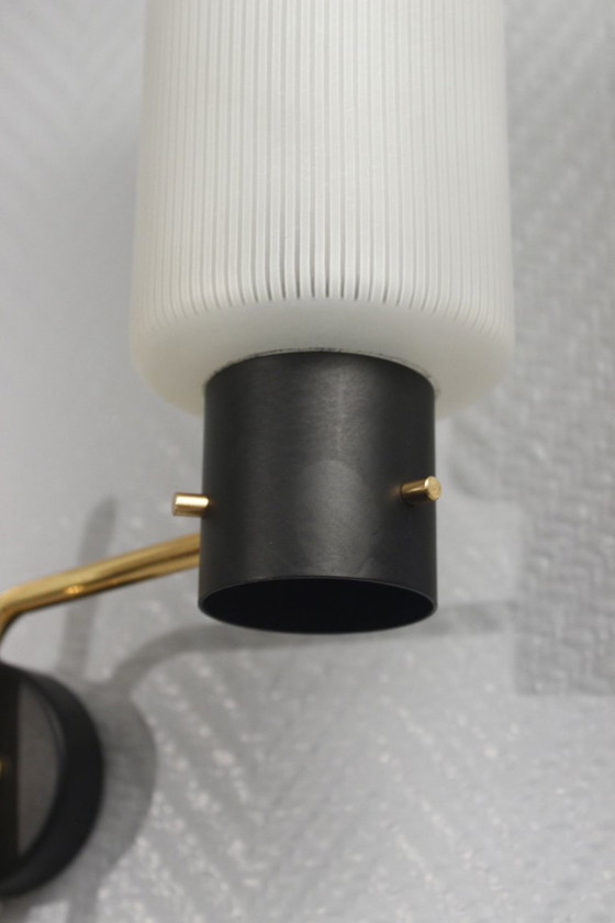 Image 1 of Pareja de apliques de pared de los años 50, diseño Arlus Lunel Guariche Stilnovo