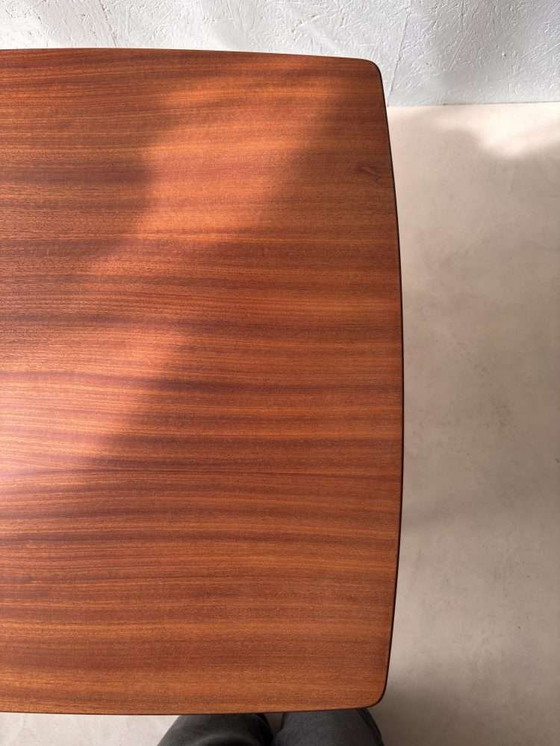 Image 1 of Swedish design side table Alberts mahogany & webbing 1960s