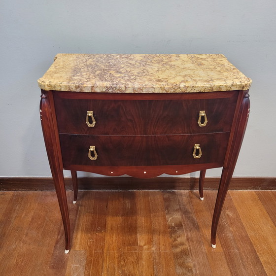 Image 1 of Cómoda Art Déco, Siguiendo J. E. Ruhlmann, Madera Y Hueso, 40’S – Francia