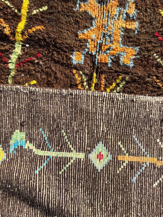 Image 1 of Modern Moroccan Brown Wool Rug