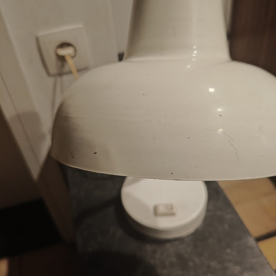 Image 1 of Vintage 70s Mushroom Desk Lamp in Cream White
