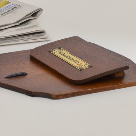 Image 1 of Porta giornali in legno Art Déco "Couranten"
