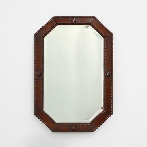 French Art Deco Mirror in Wood, circa 1920