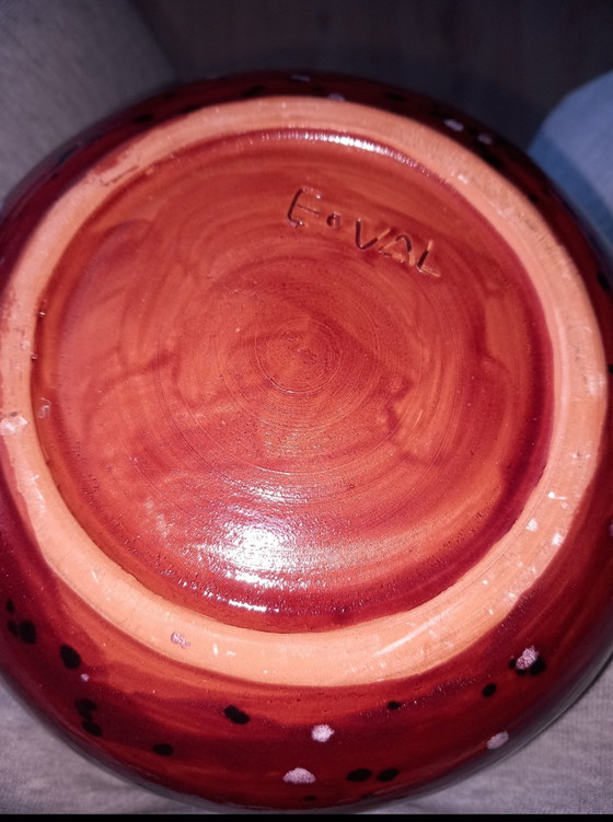 Image 1 of Trio of reactive enamels "Fat Lava" and "Ox Blood" by Marius Giuge