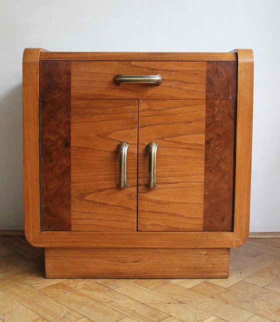 Image 1 of Par de mesitas de noche Art Déco de la década de 1930