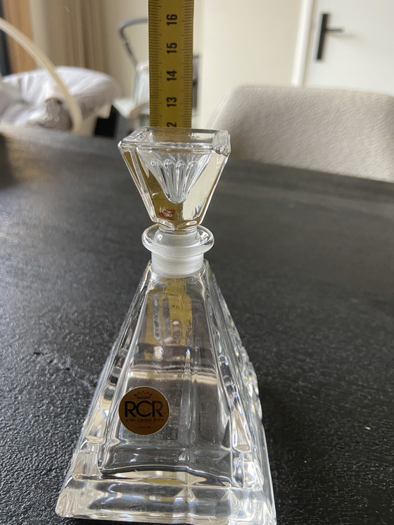 Image 1 of Vintage RCR Royal Crystal Rock Italy Parfumfles Stol Karaf