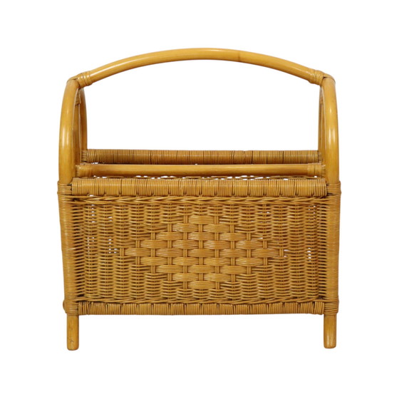 Image 1 of Revistero Boho de ratán y bambú