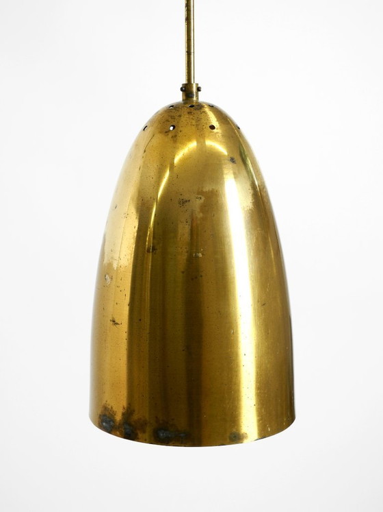 Image 1 of Beautiful height-adjustable original Mid Century Modern brass pendant lamp