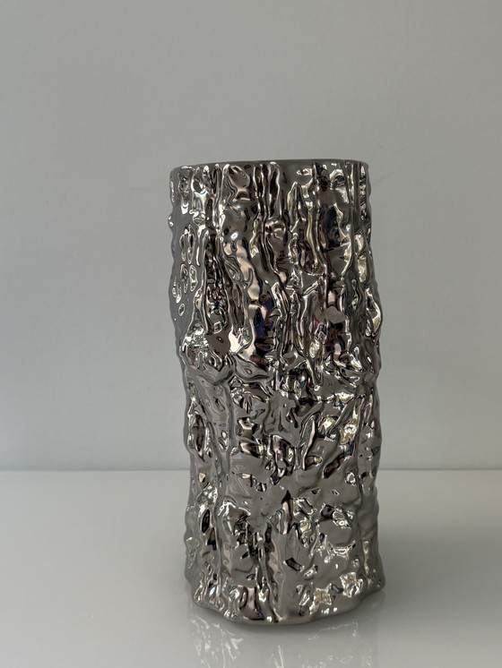 Image 1 of It’s about RoMi Amsterdam kandelaar boomstam in RVS zilverkleurige glazuur 