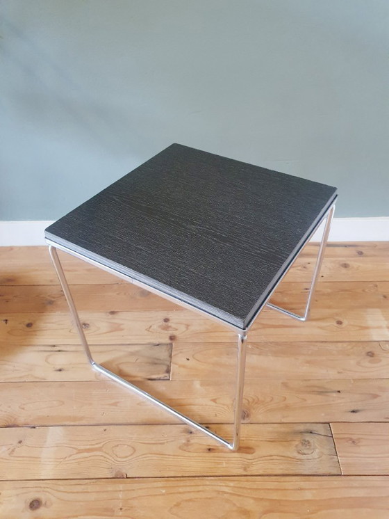 Image 1 of Tavolino vintage - cromato - legno tinto ebano