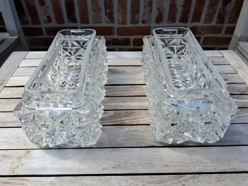Appliques vintage en cristal, marque Erco Leuchten, j60/70