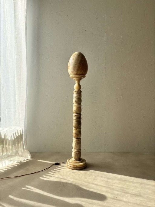 Rare mid-century floor lamp in alabaster