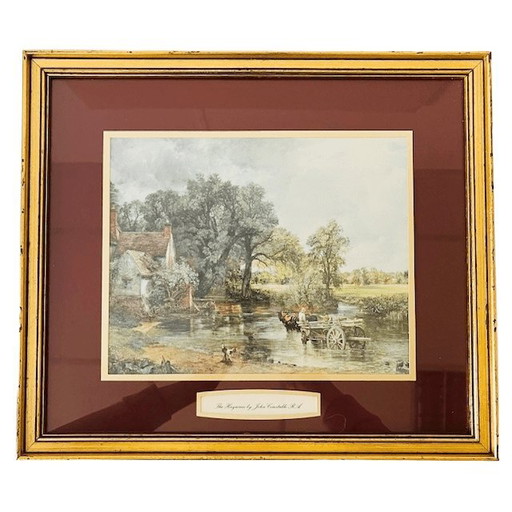 Vintage Framed Print The Hay Wain John Constable 1960s – schilderijen tekeningen, Paper