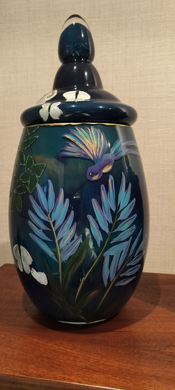 2 Glass Jars - Hand-Painted – Vases (photo 8 of 12)