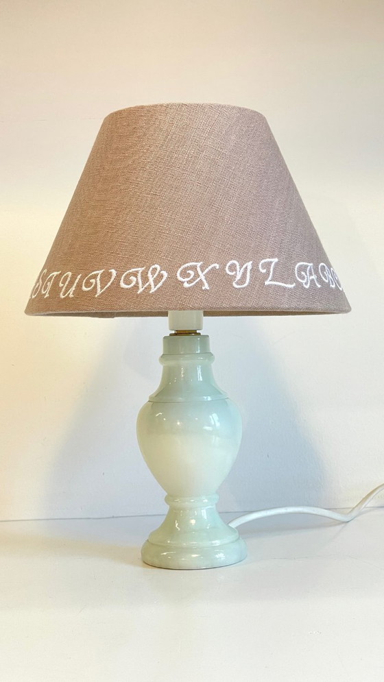 Image 1 of Vintage white marble lamp