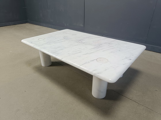 Image 1 of Table basse en marbre de Carrare Angelo Mangiarotti pour Up&Up, Italie