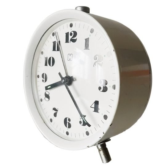 Image 1 of Vintage mid-century HEMA wekker wit 1970s