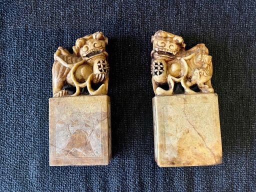 2 Sceaux chinois en stéatite