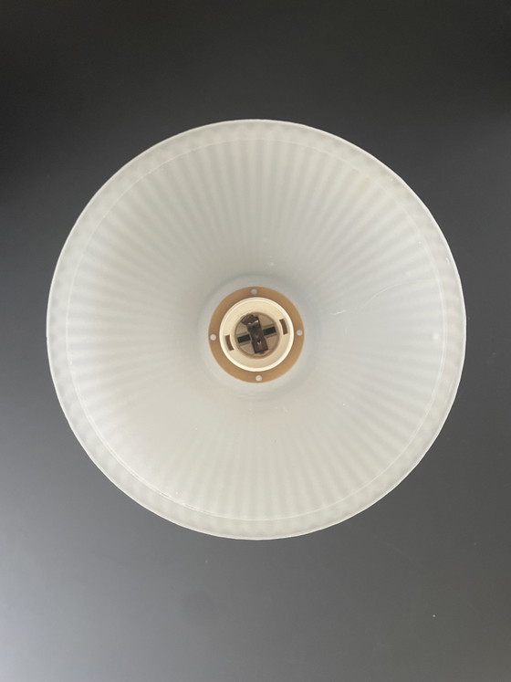 Image 1 of Vintage IKEA T9715 wall lamp ribbed glass aluminium