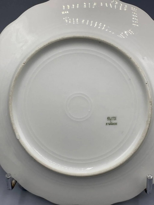 Piatto da dessert in porcellana Elite France, decorato con rose floreali. – decoratieve objecten, Porcelain (photo 2 of 3)