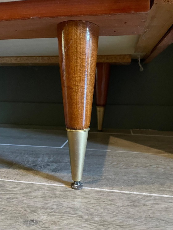 Image 1 of Commode Acajou Vintage 1960 - 4 tiroirs - Pieds Crayons